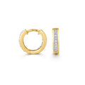 Clustdlysau Diemwnt Aur Melyn 9ct 0.09CT