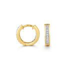 Clustdlysau Diemwnt Aur Melyn 9ct 0.09CT