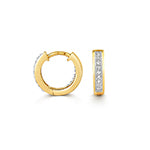 Clustdlysau Diemwnt Aur Melyn 9ct 0.09CT