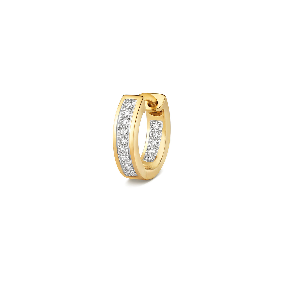 Clustdlysau Diemwnt Aur Melyn 9ct 0.09CT