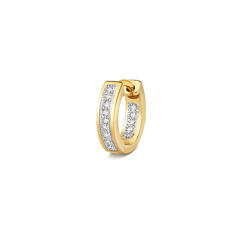Clustdlysau Diemwnt Aur Melyn 9ct 0.09CT