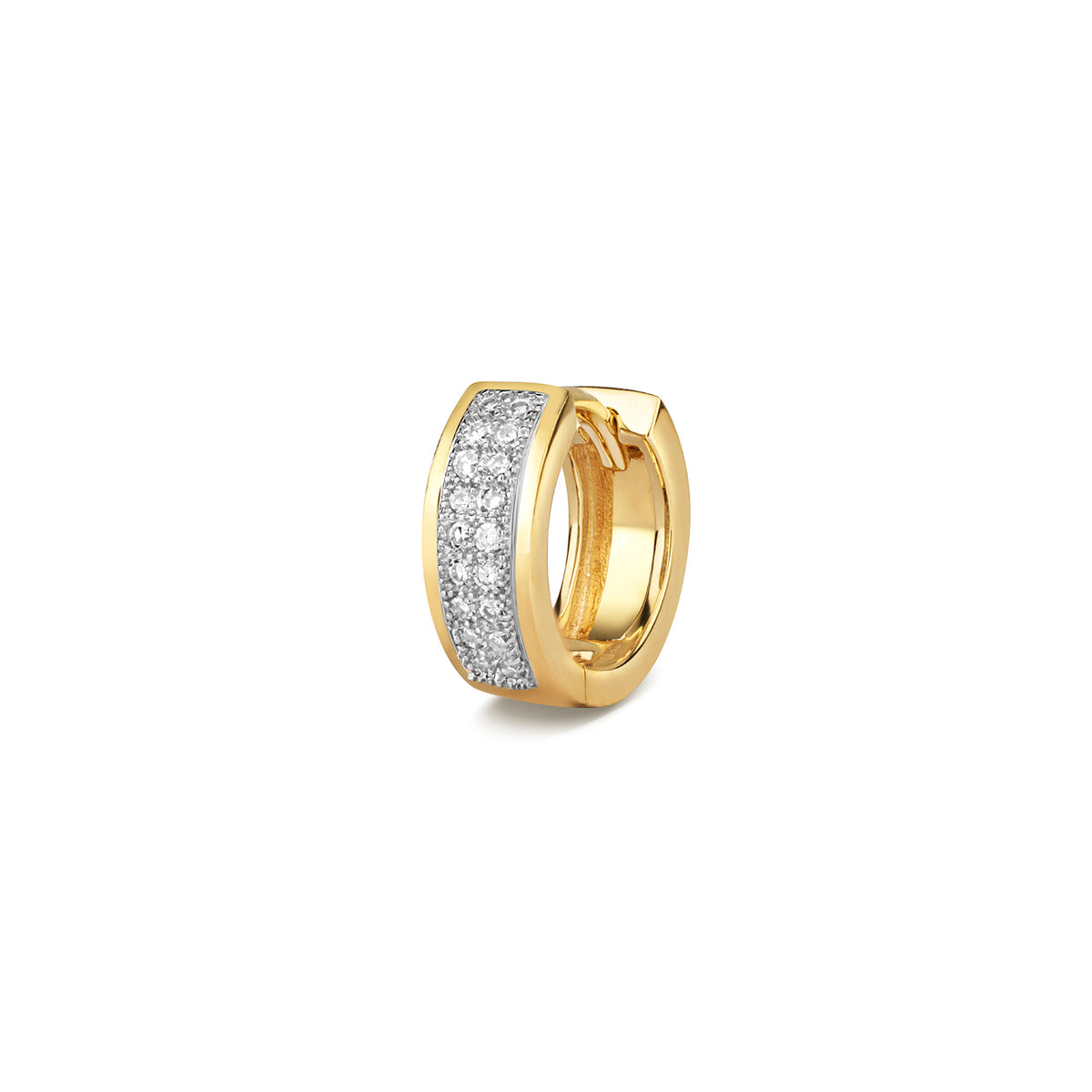 Clustdlysau Diemwnt Aur Melyn 9ct 0.15CT