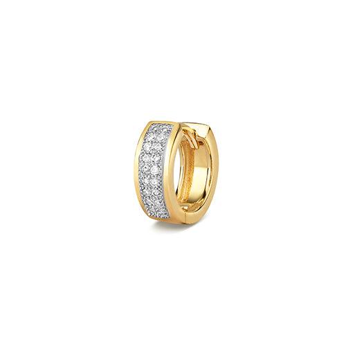 Clustdlysau Diemwnt Aur Melyn 9ct 0.15CT