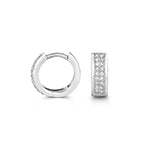 Clustdlysau Diemwnt Aur Gwyn 9ct 0.15CT