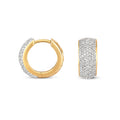 Clustdlysau Diemwnt Aur Melyn 9ct 0.76CT
