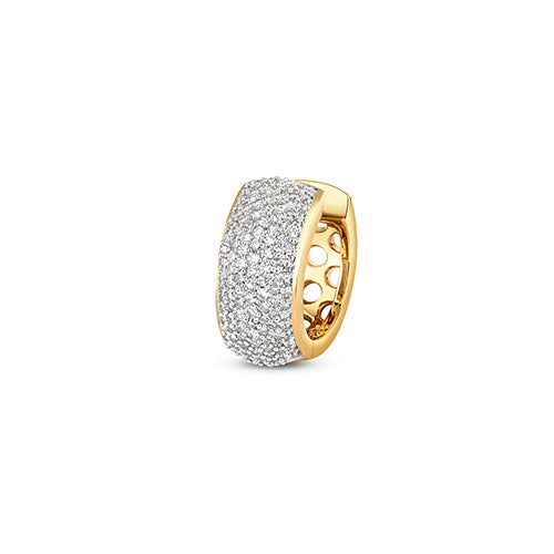 Clustdlysau Diemwnt Aur Melyn 9ct 0.76CT