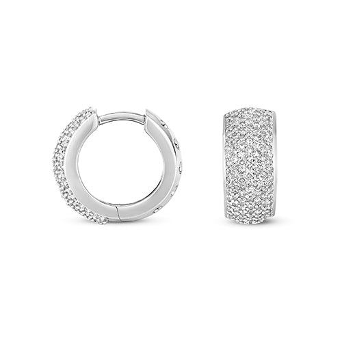 9ct White Gold Diamond Earrings 0.76CT