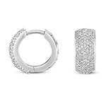 9ct White Gold Diamond Earrings 0.76CT