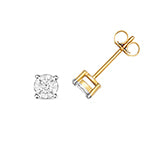 Clustdlysau Diemwnt Aur Melyn 9ct 0.2CT