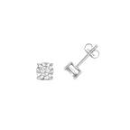 9ct White Gold Diamond Earrings 0.25CT