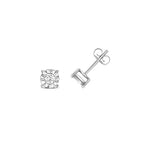 9ct White Gold Diamond Earrings 0.25CT