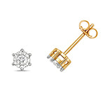 9ct Yellow Gold Diamond Earrings 0.15CT