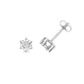 Clustdlysau Diemwnt Aur Gwyn 9ct 0.21CT