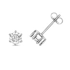 Clustdlysau Diemwnt Aur Gwyn 9ct 0.21CT