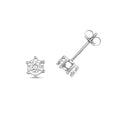 9ct White Gold Diamond Earrings 0.25CT