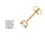 Clustdlysau Diemwnt Aur Melyn 9ct 0.26CT