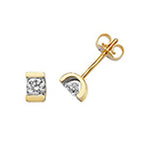 9ct Yellow Gold Diamond Earrings 0.45CT ED182