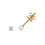 9ct Yellow Gold Diamond Earrings 0.1CT