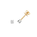 Clustdlysau Diemwnt Aur Melyn 9ct 0.2CT