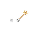 Clustdlysau Diemwnt Aur Melyn 9ct 0.2CT