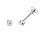 Clustdlysau Diemwnt Aur Gwyn 9ct 0.3CT