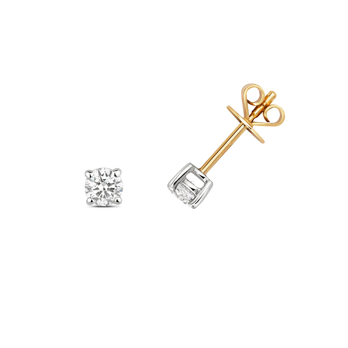 9ct Yellow Gold Diamond Earrings 0.4CT