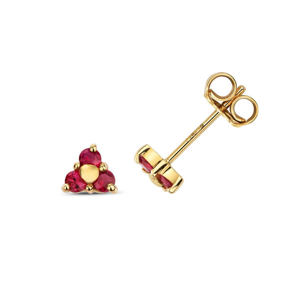 9ct Yellow Gold Ruby Earrings 0.35CT