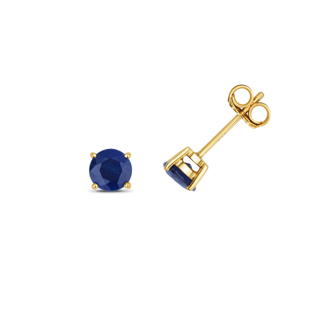 9ct Yellow Gold Sapphire Earrings 1.2CT
