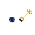 9ct Yellow Gold Sapphire Earrings 1.2CT
