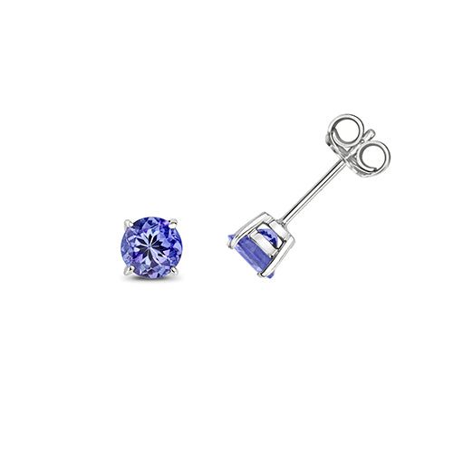 9ct White Gold Tanzanite Earrings 1CT