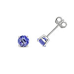 9ct White Gold Tanzanite Earrings 1CT