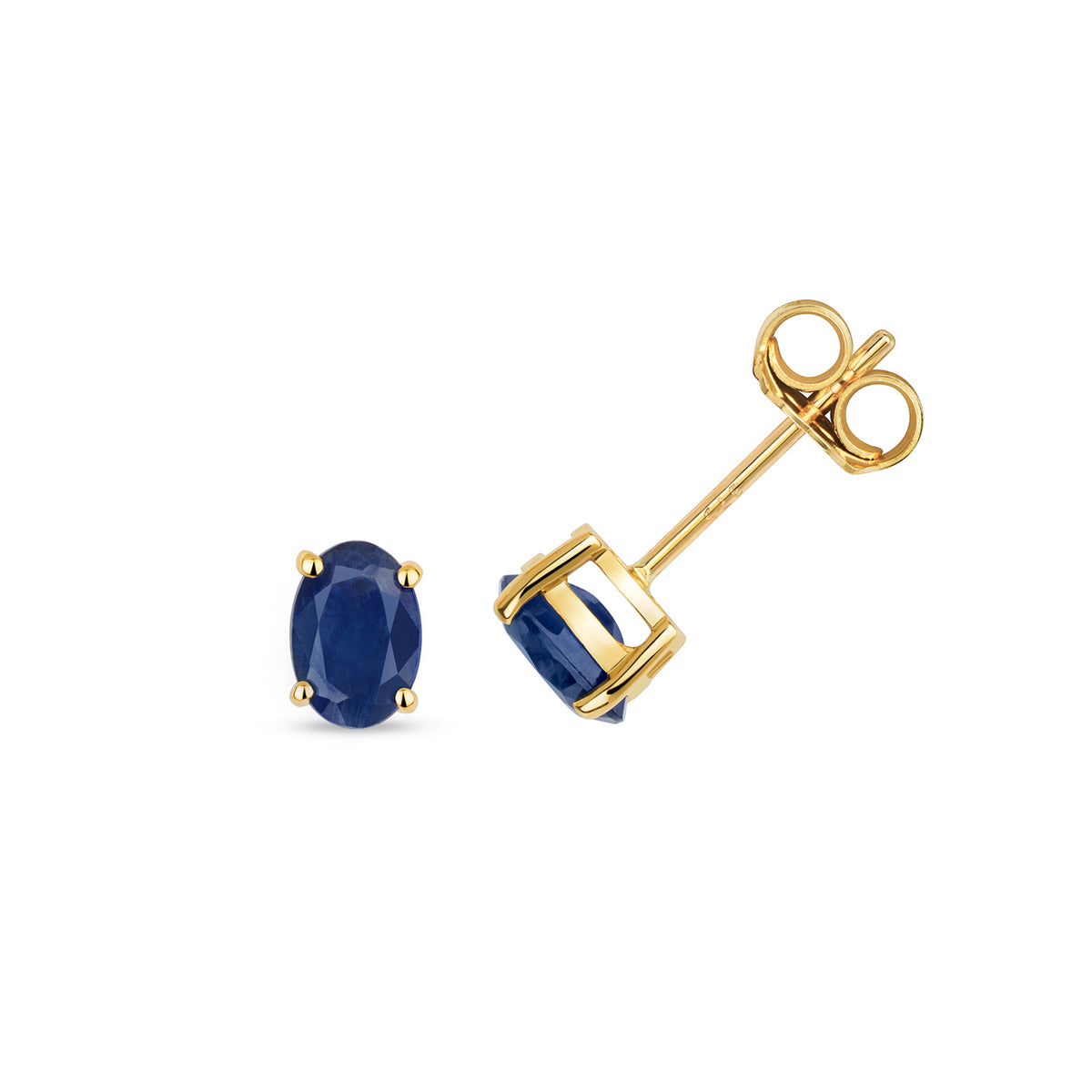 9ct Yellow Gold Sapphire Earrings 1CT