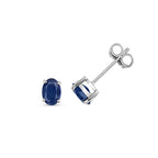 9ct White Gold Sapphire Earrings 1CT