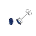 9ct White Gold Sapphire Earrings 1CT