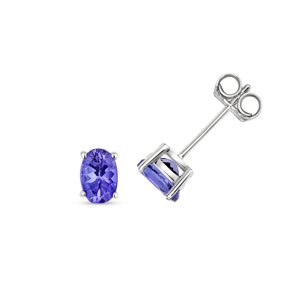 9ct White Gold Tanzanite Earrings 0.95CT