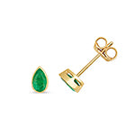 Clustdlysau Emrallt Aur Melyn 9ct 0.45CT