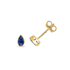 Clustdlysau Saffir Aur Melyn 9ct 0.45CT