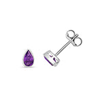 9ct White Gold Amethyst Earrings 0.4CT