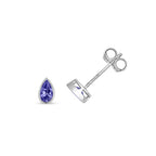 9ct White Gold Tanzanite Earrings 0.45CT