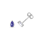 9ct White Gold Tanzanite Earrings 0.45CT