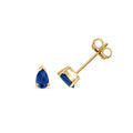 Clustdlysau Saffir Aur Melyn 9ct 0.45CT