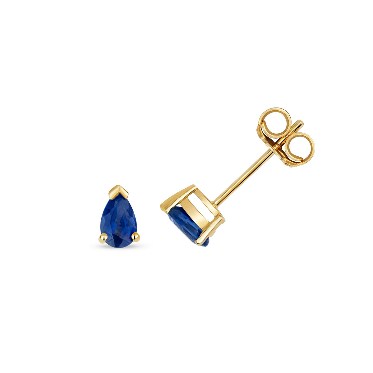 Clustdlysau Saffir Aur Melyn 9ct 0.45CT