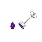 9ct White Gold Amethyst Earrings 0.4CT