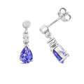 Breichledau Tanzanite a Diemwnt Aur Gwyn 9ct 1.6CT