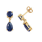 9ct Yellow Gold Sapphire Earrings 1.700+1.200CT