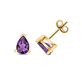9ct Yellow Gold Amethyst Earrings 0.24CT