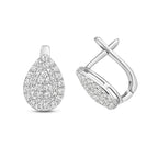 Clustdlysau Diemwnt Aur Gwyn 9ct 0.5CT