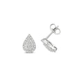 Clustdlysau Diemwnt Aur Gwyn 9ct 0.35ct