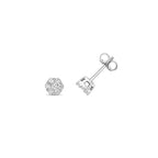 Clustdlysau Diemwnt Aur Gwyn 9ct 0.35CT