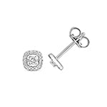 9ct White Gold Diamond Earrings 0.13CT